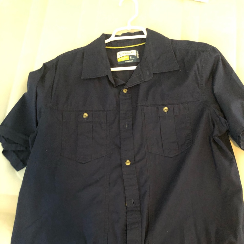 Magellan Medium Blue Shortsleeved button up